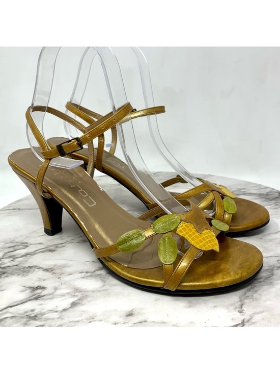 Vintage Shoes - VTG Carlini Lady Floral Detail Pumps 38 Retro Pinup Classic Cocktail Evening